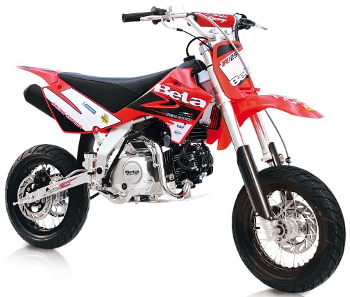 BETA R 125 MiniMotard 4T 2008, Rot Fluo