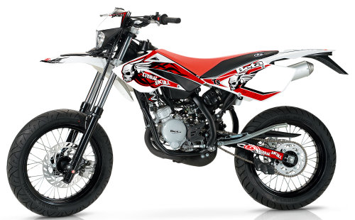 BETA RR 50 Motard 2011, Tribal Skull: Rot-Weiss