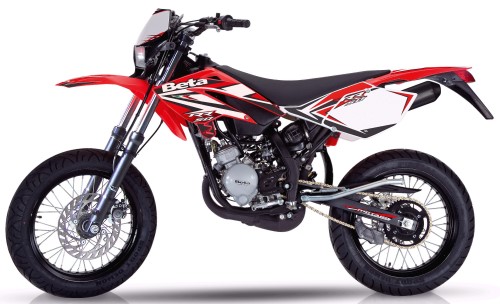 BETA RR 50 Motard Standard 2009, Rot Fluo