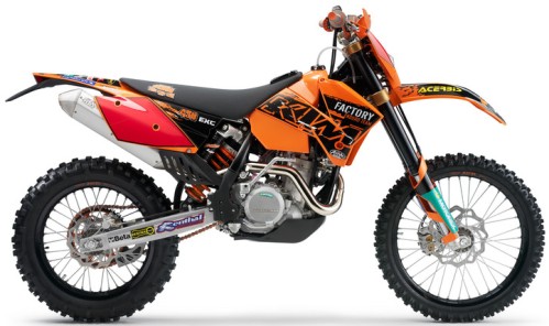 KTM EXC 450 Racing Factory 2007, Orange