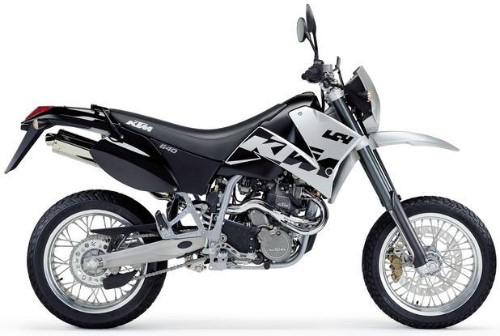 KTM LC4 640 SuperMoto E 2003, Silber