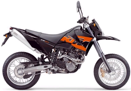 KTM LC4 640 SuperMoto E 2005, Schwarz