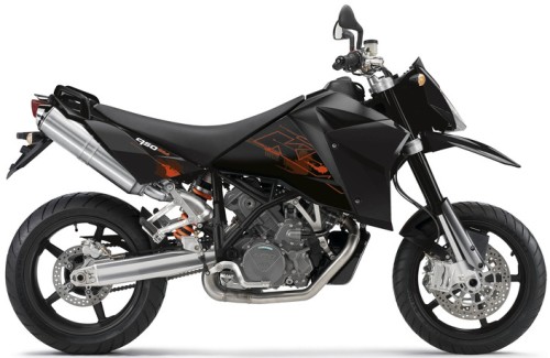 KTM LC8 950 SuperMoto 2007, Schwarz