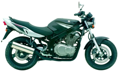 SUZUKI GS 500 2006, Schwarz-Silber
