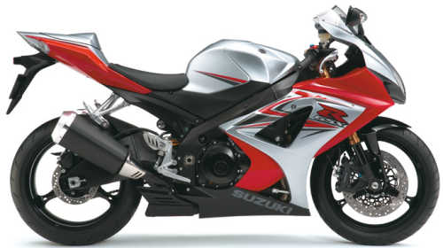 SUZUKI GSX-R 1000 2007, Rot-Silber