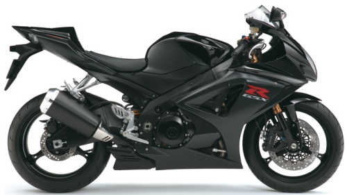 SUZUKI GSX-R 1000 2007, Schwarz-Schwarz Matt