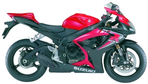 SUZUKI GSX-R 600 2006, Rot-Schwarz