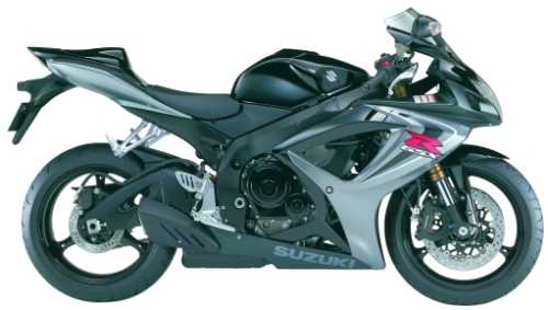 SUZUKI GSX-R 600 2006, Schwarz-Grau