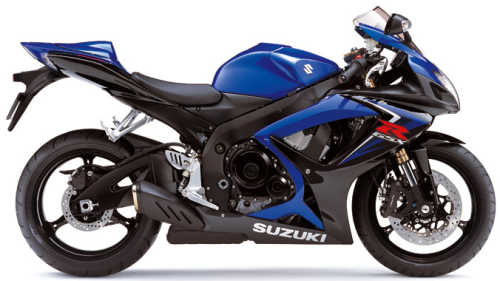 SUZUKI GSX-R 600 2007, Blau-Schwarz