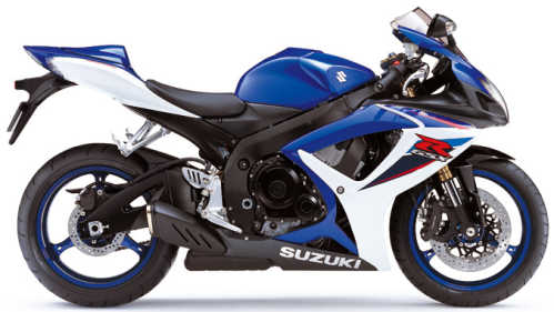 SUZUKI GSX-R 600 2007, Blau-Weiss