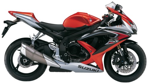 SUZUKI GSX-R 600 2008, Silber-Orange