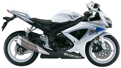 SUZUKI GSX-R 600 2008, Weiss-Silber