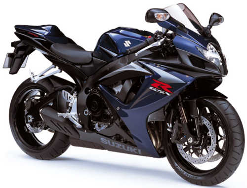 SUZUKI GSX-R 750 2007, Blau-Schwarz