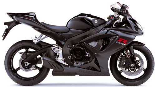 SUZUKI GSX-R 750 2007, Schwarz-Schwarz Matt