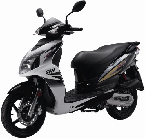 SYM Jet4 125 2010, Weiss/Schwarz