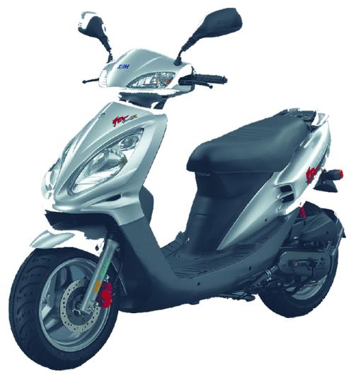 SYM Jet 50 EuroX 2009, Silber-Anthrazit