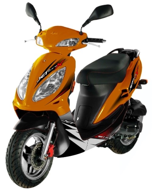SYM Jet 50 EuroX 2012, Orange-Schwarz