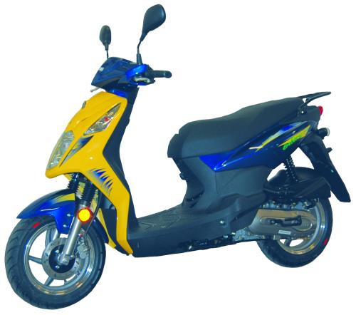 SYM Orbit II 50 2012, Gelb-Blau