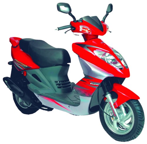 SYM RS 50 2009, Rot-Silber
