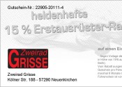 HELDenhafte 15% Erstausr�ster-Rabatt f�r Fahrsch�ler